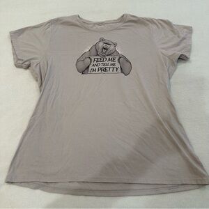 Graphic Tee with Funny Bear Print